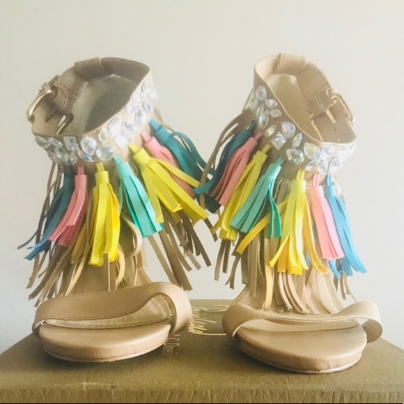 Privileged Shoes - Privileged Fringe Strappy Shoe